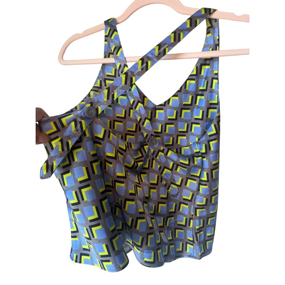 Wild Fang Cubic Print Empower Satin Cami Size XS - Picture 5 of 8